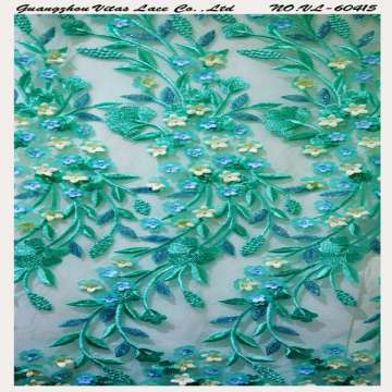 Rayon&Polyester Colorful Embroidery Lace Fabric Vl-60415-3dB